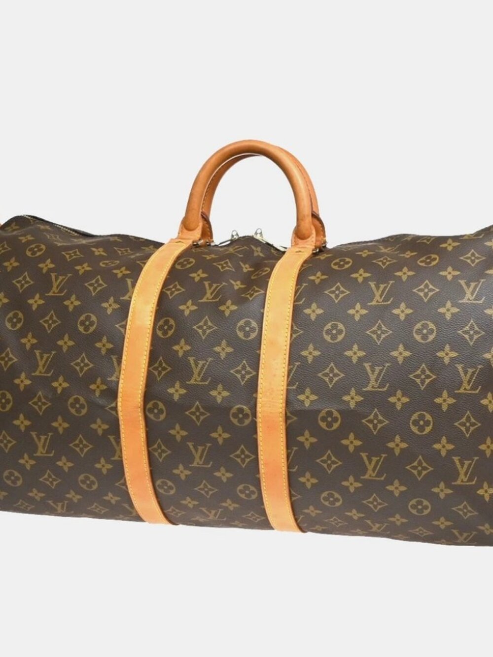 LOUIS VUITTON Keepall 55 Travel Hand Bag Monogram Leather Brown M41424 96KE267